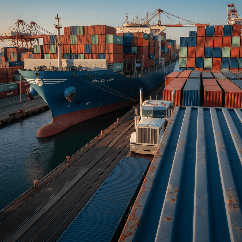 Red logística multimodal - terrestre, marítima y aérea